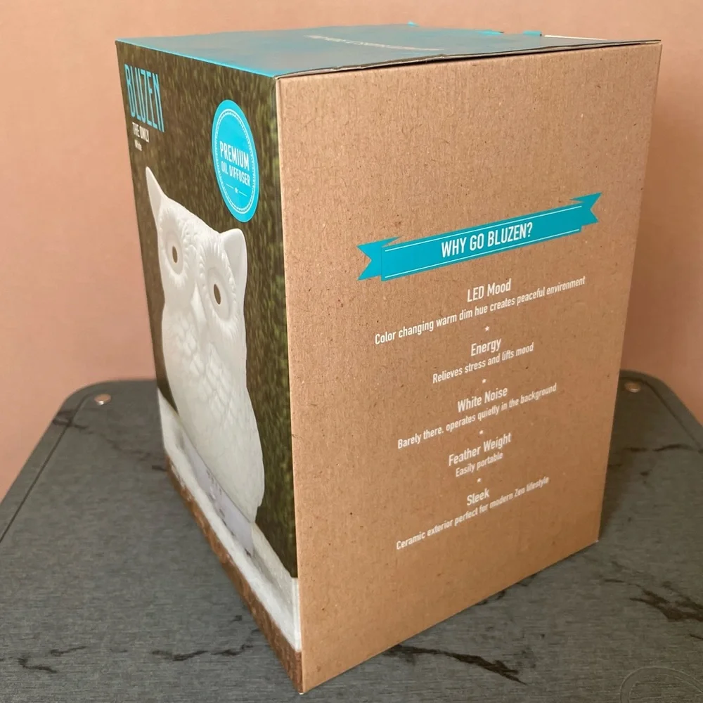 Oil Diffuser, Bluzen Owly Ceramic Oil Diffuser, Aromatherapy